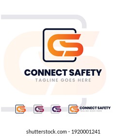 CS initials Logo, letter CS logo, tech and CS word logo
