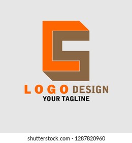 CS Letter Design Logo Vector