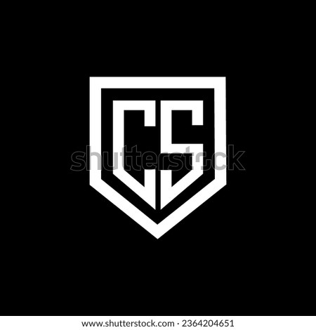 CS letter logo design with black background in illustrator. Vector logo, calligraphy designs for logo, Poster, Invitation, etc. Stock fotó © 
