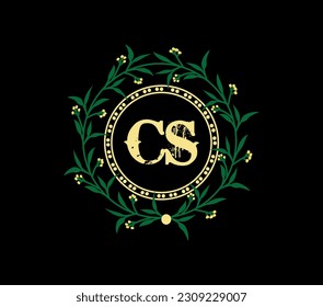 CS  letter logo design with a circle shape CS Logo design with unique and simple design.