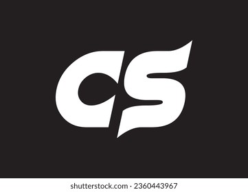 Diseño del logotipo de la carta CS y diseño del logotipo inicial