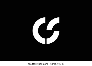 CS letter logo design on luxury background. SC monogram initials letter logo concept. CS icon design. SC elegant and Professional letter icon design on black background. C S CS SC