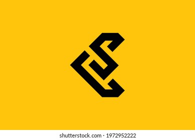 CS letter logo design on luxury background. SC monogram initials, letter logo concept. CS icon design. SC elegant and Professional black color letter icon design on background.