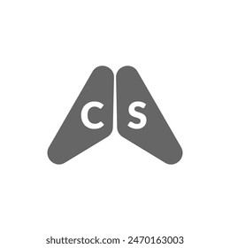 CS letter logo design on white background. Creative  modern CS letter logo design. Vector design.
Letters CS, CS logo  vector template. 