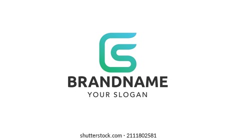 CS letter logo design template