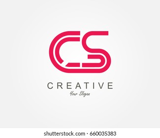 CS Letter Logo Design Template Element