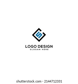 CS letter logo design vector illustration