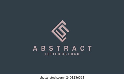 CS letter logo design. Vector