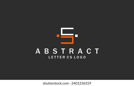 CS letter logo design. Vector