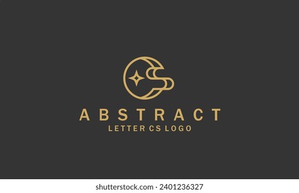 Diseño del logotipo de la letra CS. Vector