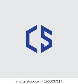 CS letter logo design.This is a creative  shape logo.It's color fully editable.