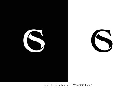 CS Letter Logo, cs logo image vector
