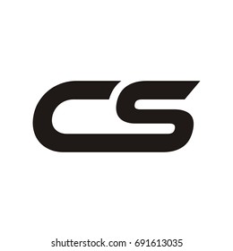 CS letter logo template design vector
