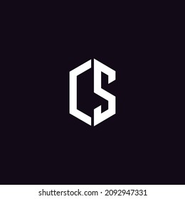 CS letter logo vector template Creative modern shape colorful monogram hexagon logo company
