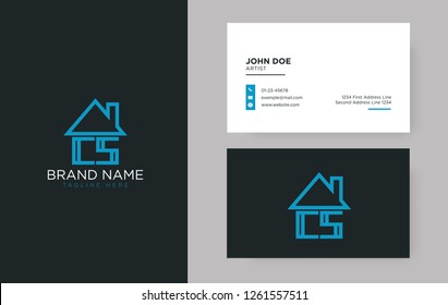 CS Letter Real Estate Logo Design - Real estate logo