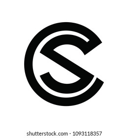 cs letter vector logo