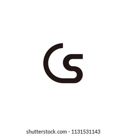 cs letter vector logo