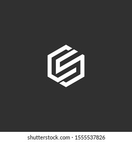 CS letter vector logo abstract