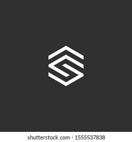 CS letter vector logo abstract