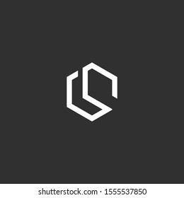 CS letter vector logo abstract