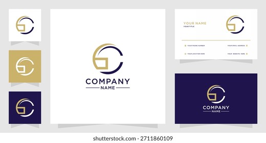 CS Lettermark Circle Logo Diseño moderno para la marca de la empresa