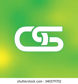 CS letters connected in one logotype shape
