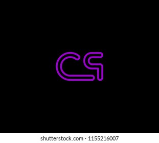 CS Line Monogram Tech Creative Logotype