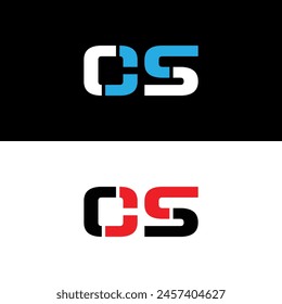 CS logo. C S design. White CS letter. CS, C S letter logo design. Initial letter CS linked circle uppercase monogram logo. C S letter logo vector design.