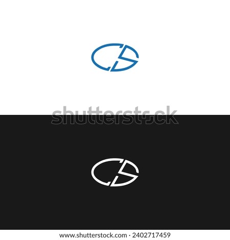 CS logo. C S design. White CS letter. CS, C S letter logo design. Initial letter CS linked circle monogram  logo, letter logo vector design.   Stock fotó © 