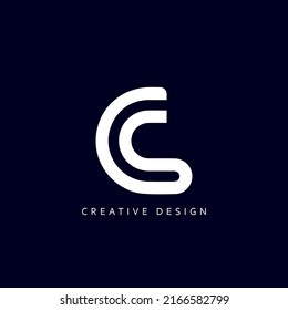 CS Logo Design, Creative Professional Trendy Letter CS Logo Design in Black and White Color
