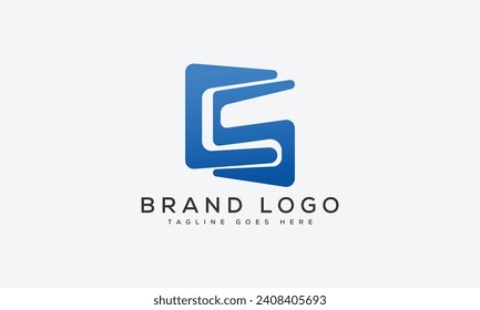 CS logo design template vector graphic branding element