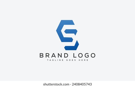 CS logo design template vector graphic branding element