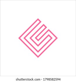CS logo design vector sign 