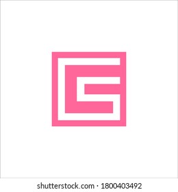 CS logo design vector sign