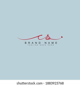 CS Logo - Handwritten Signature Logo for Initial Letter C and S