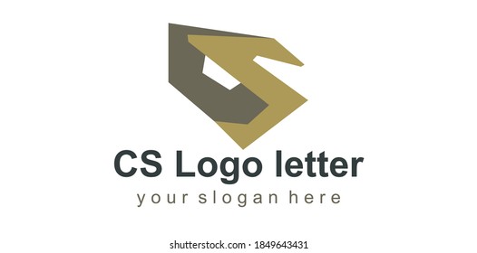 CS Logo-Brief. geeignet für die Marke und das Firmenlogo