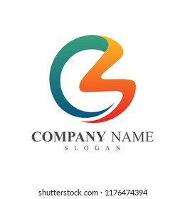 CS logo, SC logo, letter c and letter s logo design template