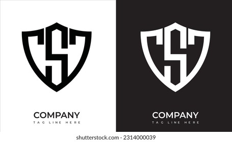CS logo. CS shield logo design. CS logo for technology, business and real estate brand