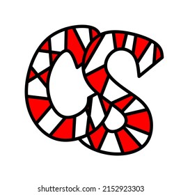 The CS logo that has been colored in red and white