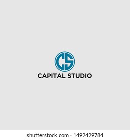 CS monogram company design logo vector