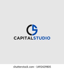 CS monogram company design logo vector