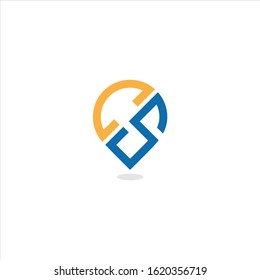 CS PIN icon initials logo