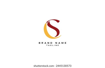 CS, SC, Abstract initial monogram letter alphabet logo design