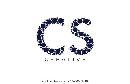 CS SC abstract vector logo monogram template

