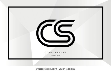 CS or SC Alphabet Letters Logo Monogram