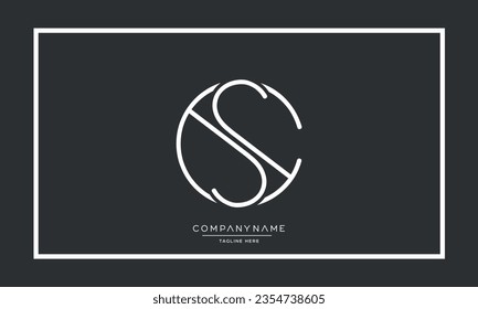 CS or SC Alphabet Letters Logo Monogram