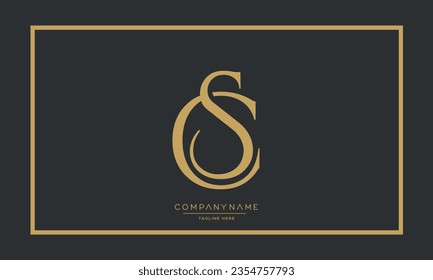 CS or SC Alphabet Letters Logo Monogram