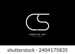 CS, SC, C, S abstract letters logo monogram