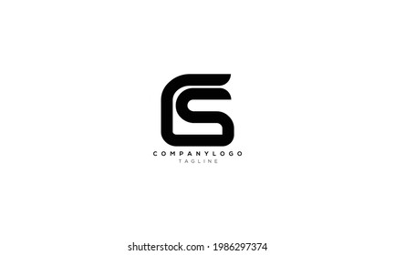 CS SC C AND S Abstraktes Anfangsbuchstabenalphabet des Monogrammes Logo-Design