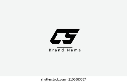 CS SC C S abstract vector logo monogram template